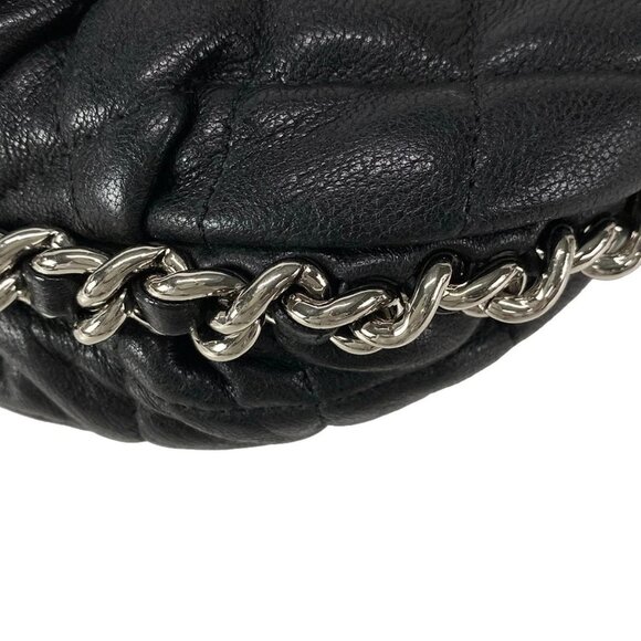 Auth CHANEL Chain Around / Matelasse A49889 Black Leather Shoulder Bag - Picture 4 of 16